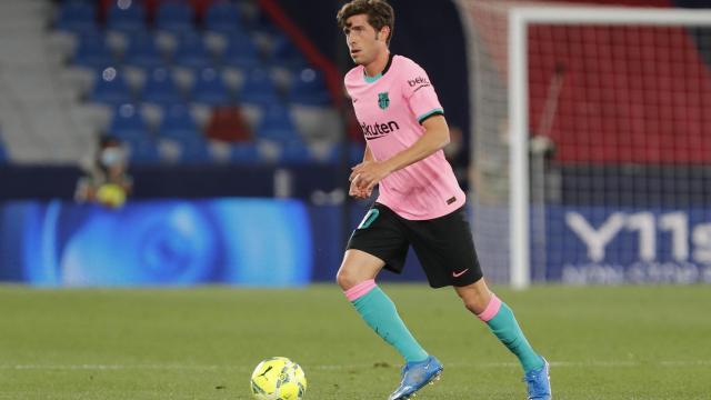 Sergi Roberto, durante un partido del FC Barcelona