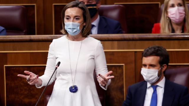 Cuca Gamarra, durante su intervención en la sesión de control.