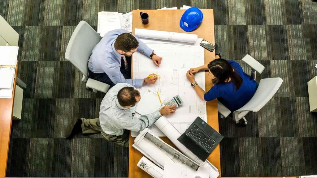 Trabajadores de una empresa.