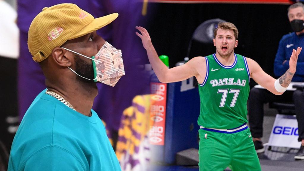 LeBron James y Luka Doncic, en un fotomontaje