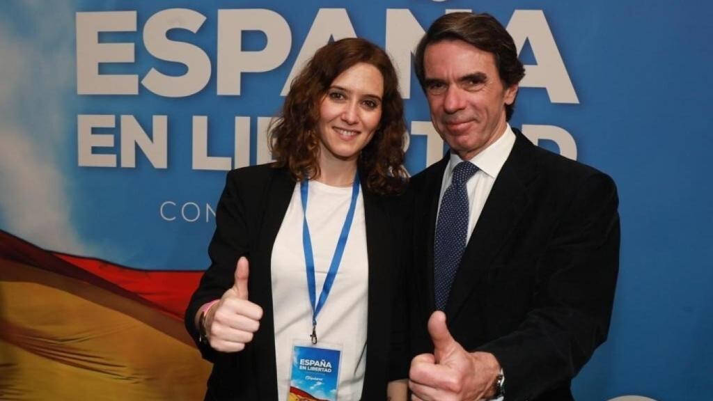 Isabel Díaz Ayuso y José María Aznar.