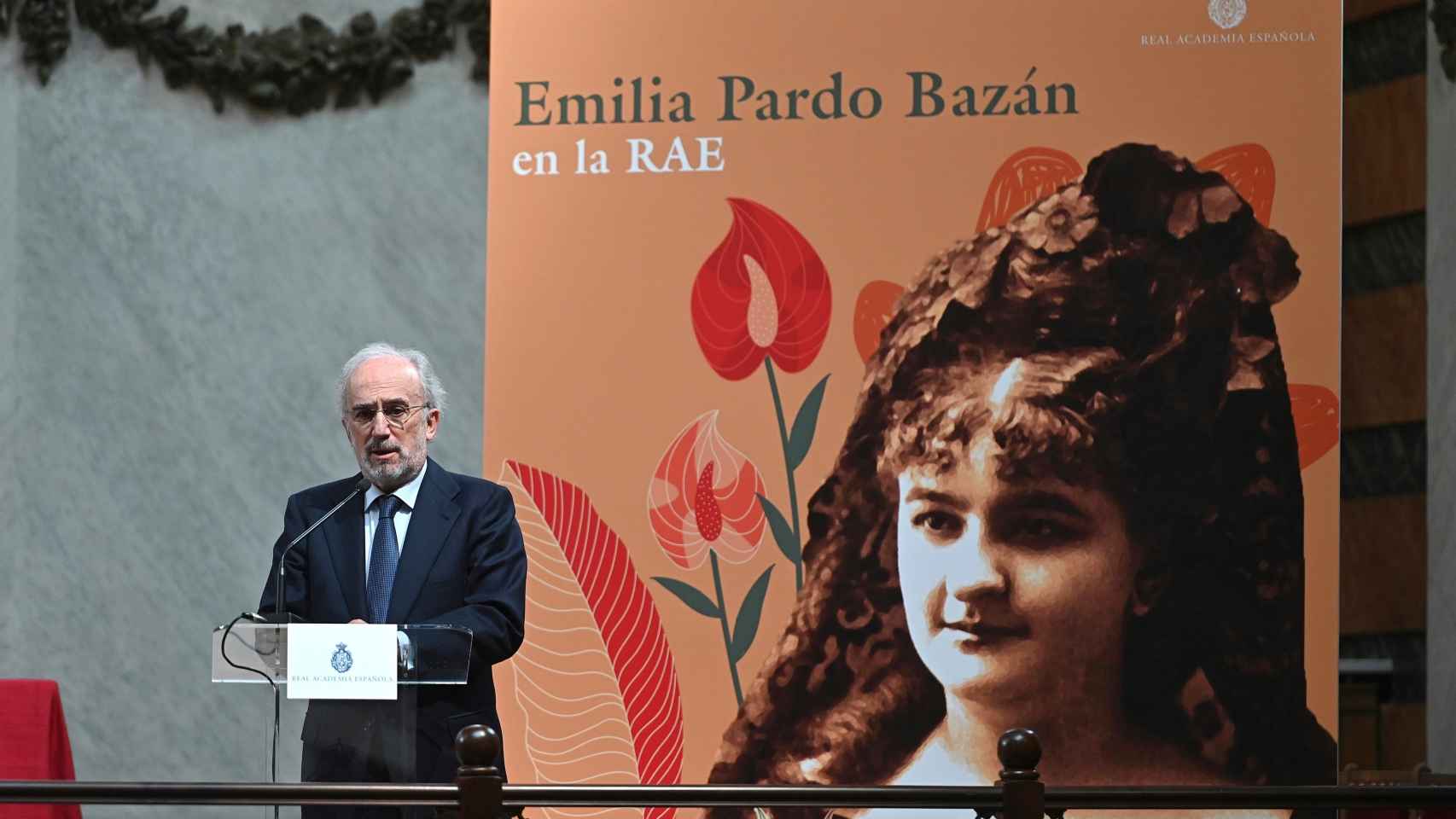 Santiago Muñoz Machado, director de la RAE, durante el acto de homenaje a Emilia Pardo Bazán.
