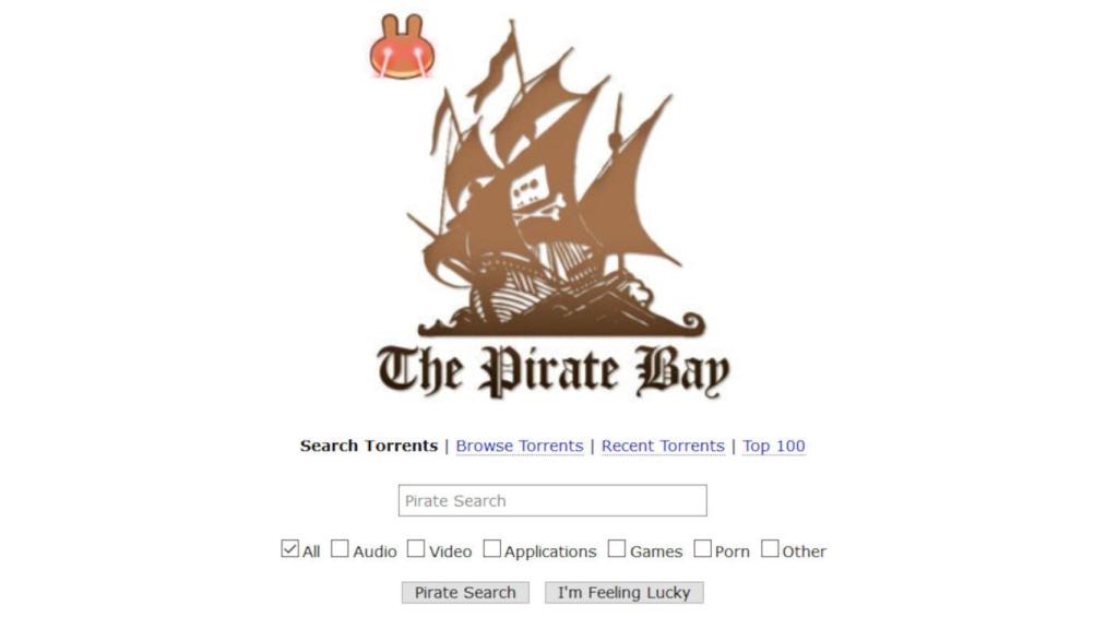 La página de Pirate Bay con el nuevo logotipo
