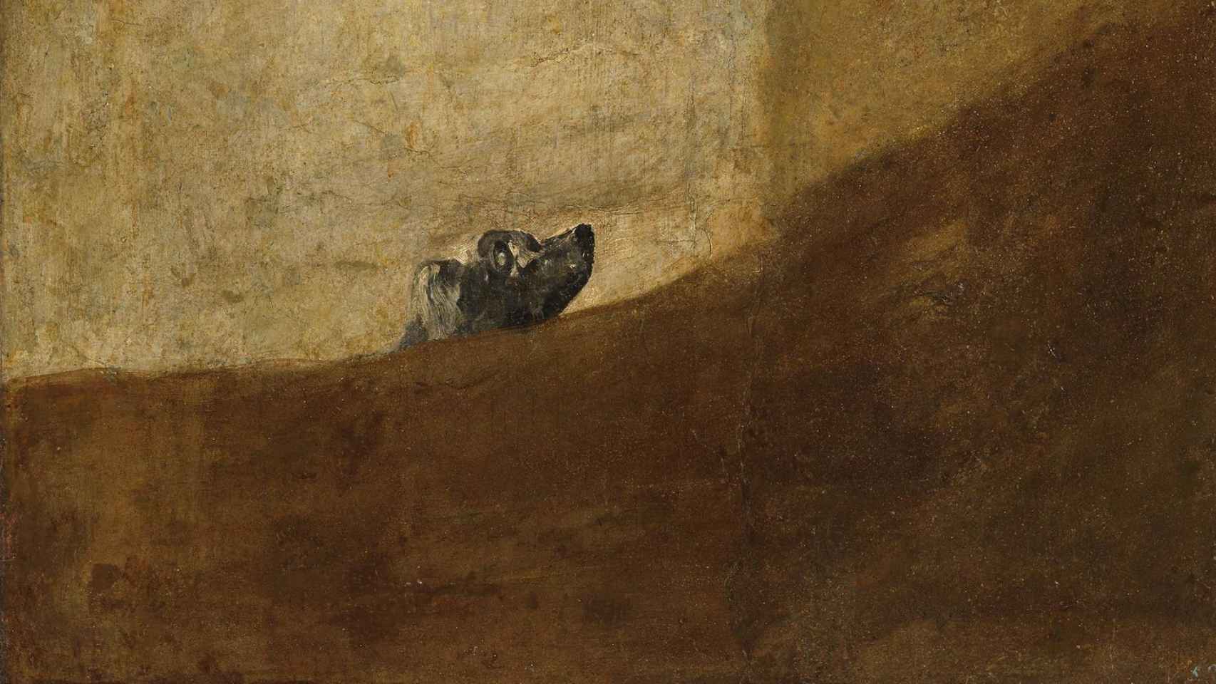 'Perro semihundido', Francisco de Goya, 1819-1823.