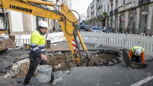 Obras en la calle Fontán