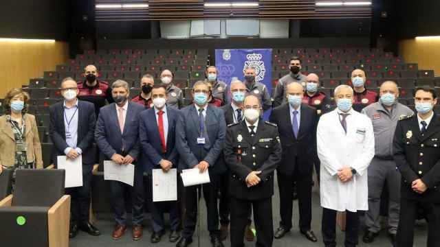 Profesionales premiados esta mañana por la Policía Nacional