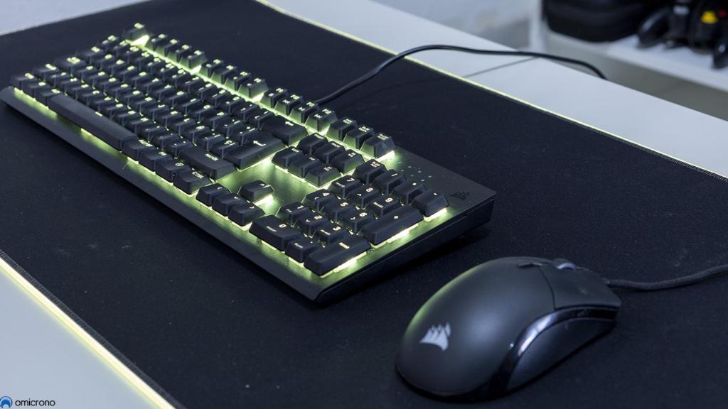 Teclado de Corsair en acción.