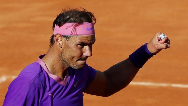 Nadal, durante el partido ante Zverev.