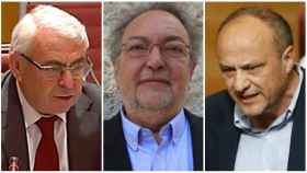Pepe Cataluña, José Luis Vera y Rafa Rubio, tres socialistas investigados en el 'caso Azud'. EE