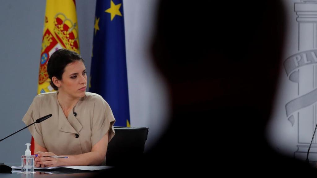 Irene Montero, durante la presentación del Plan de Transformación y Resiliencia.