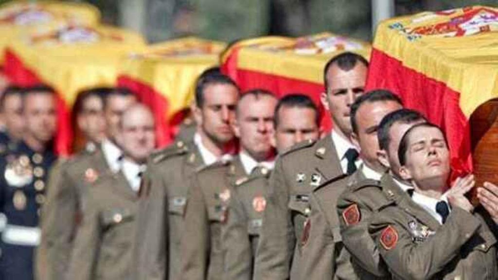 Funeral por los cinco militares que murieron en Hoyo de Manzanares en febrero de 2011.