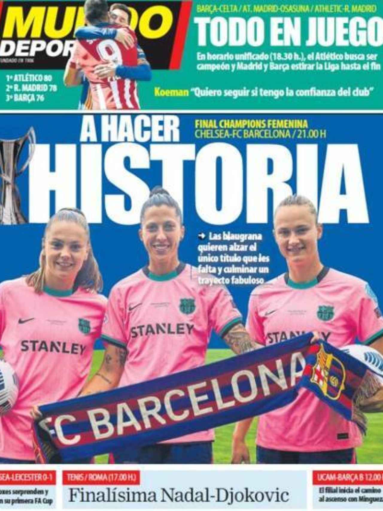 La portada del diario Mundo Deportivo (16/05/2021)