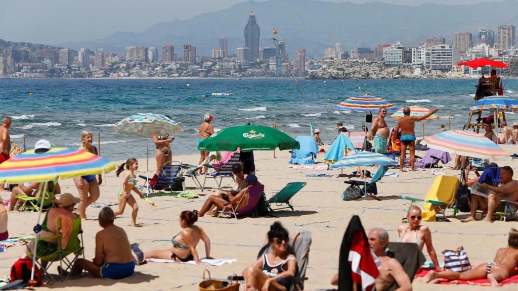 Playa de Benidorm el pasado sábado.