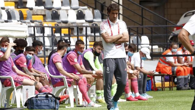 Raúl González, en la fase final de ascenso a Segunda División con el Real Madrid Castilla