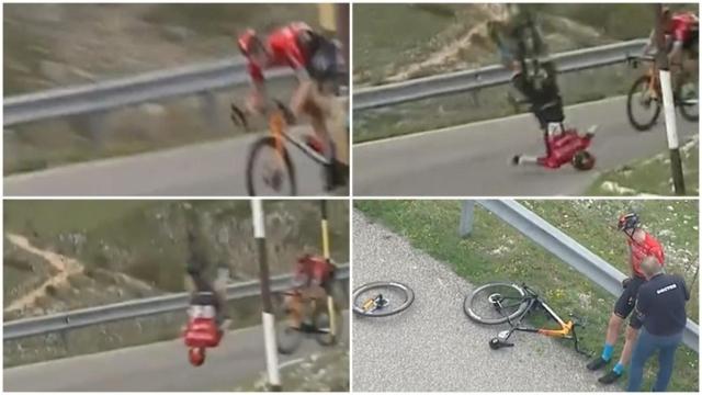 Matej Mohoric y la terrible caída que ha sufrido en el Giro de Italia