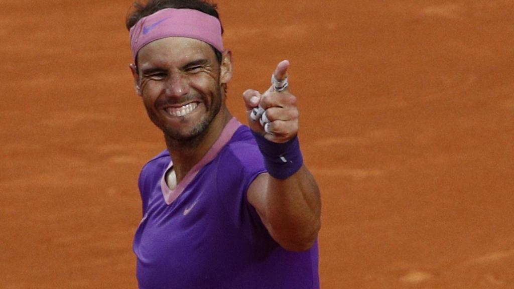 Nadal, tras ganar la final de Roma.