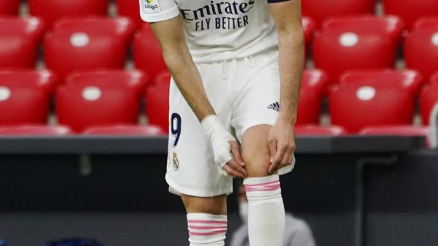 Karim Benzema, durante el partido frente al Athletic