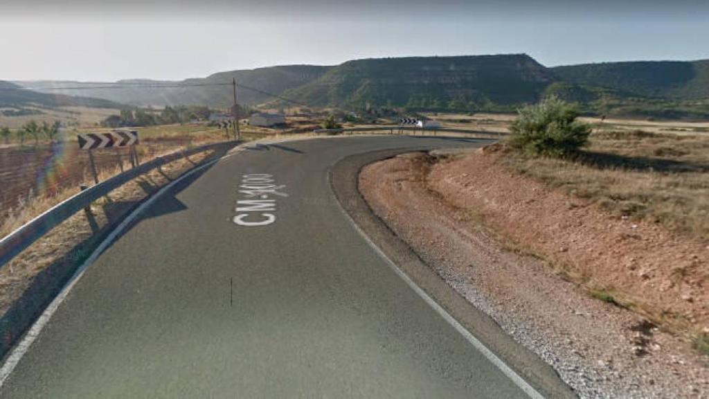 La CM-1000, a su paso por Utande, tiene una curvas muy pronunciadas (Imagen de Google Maps)