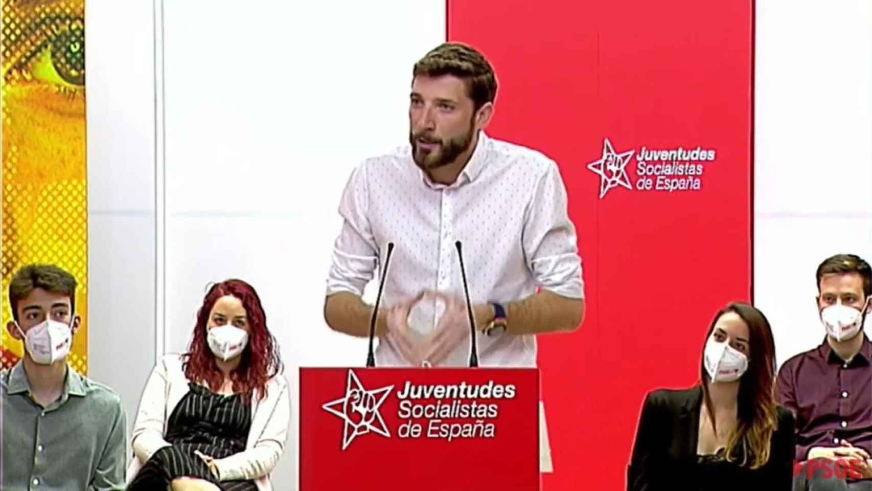 El secretario general de Juventudes Socialistas de España (JSE), el diputado Omar Anguita. EP