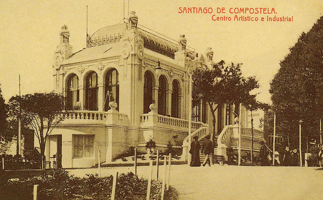 El edificio en la Expo Regional Gallega de 1909 (Compostela Verde).