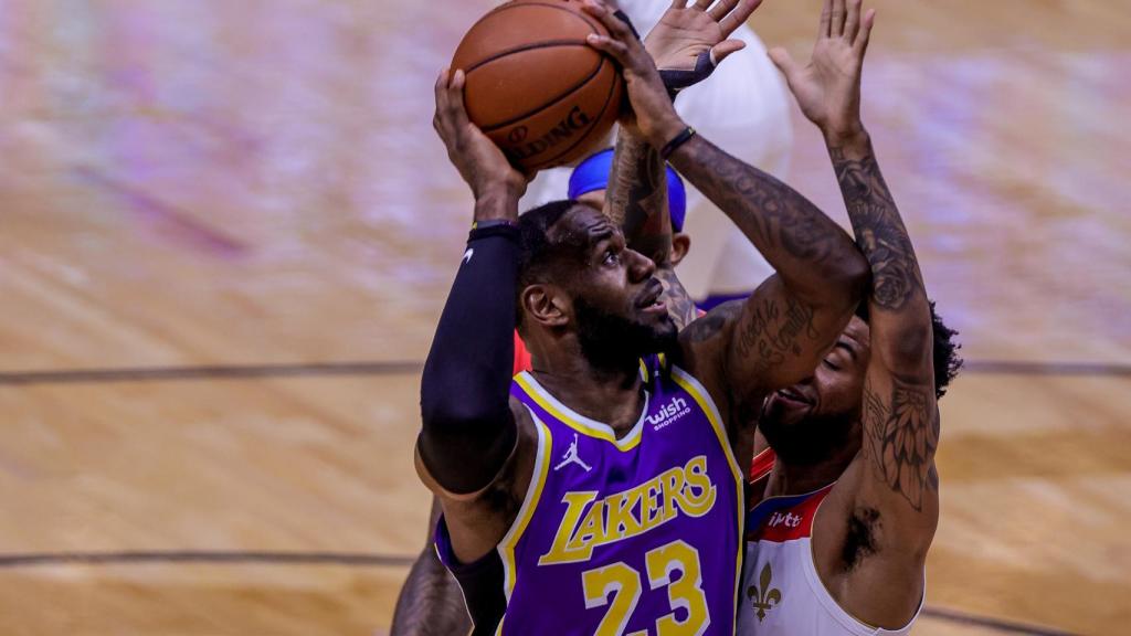 LeBron James, durante el partido frente a los New Orleans Pelicans