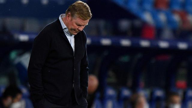 Ronald Koeman, durante un partido con el FC Barcelona