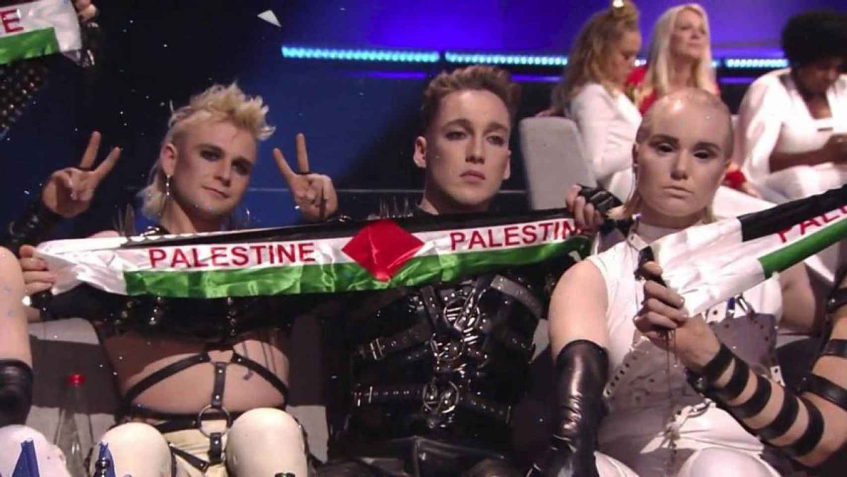 El grupo islandés Hatari mostró banderas palestinas en Eurovisión 2019.