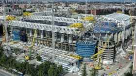 Las obras del Estadio Santiago Bernabéu durante el mes de mayo de 2021