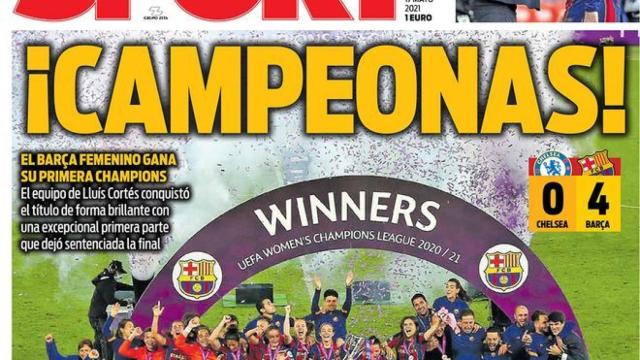 La portada del diario SPORT (17/05/2021)