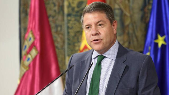 Emiliano García-Page, presidente de Castilla-La Mancha, el pasado viernes durante un discurso en el Palacio de Fuensalida