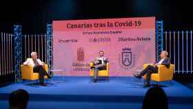 Imagen de la mesa redonda 'Transparencia y sostenibilidad en el orden insular', en la primera jornada del Foro Económico Español, Canarias tras la Covid.