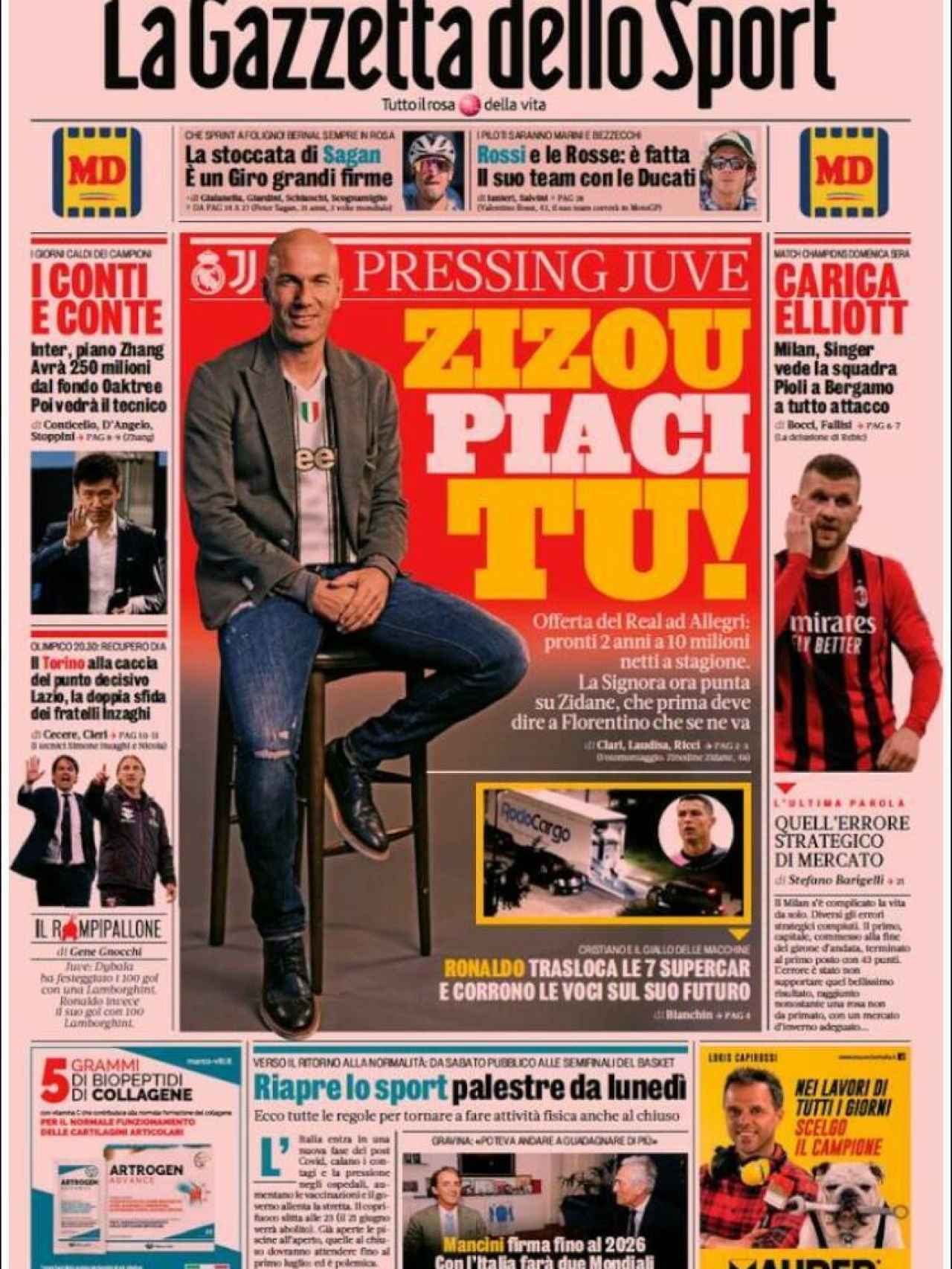 Portada La Gazzetta dello Sport (18/05/2021)