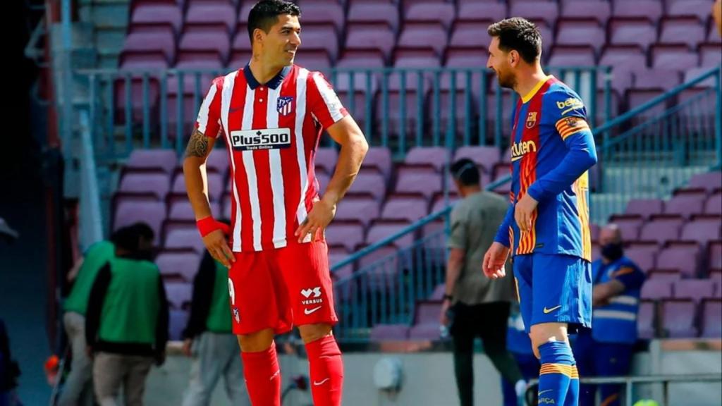 Luis Suárez y Leo Messi, en el partido en el Camp Nou entre el Barça y el Atlético de Madrid