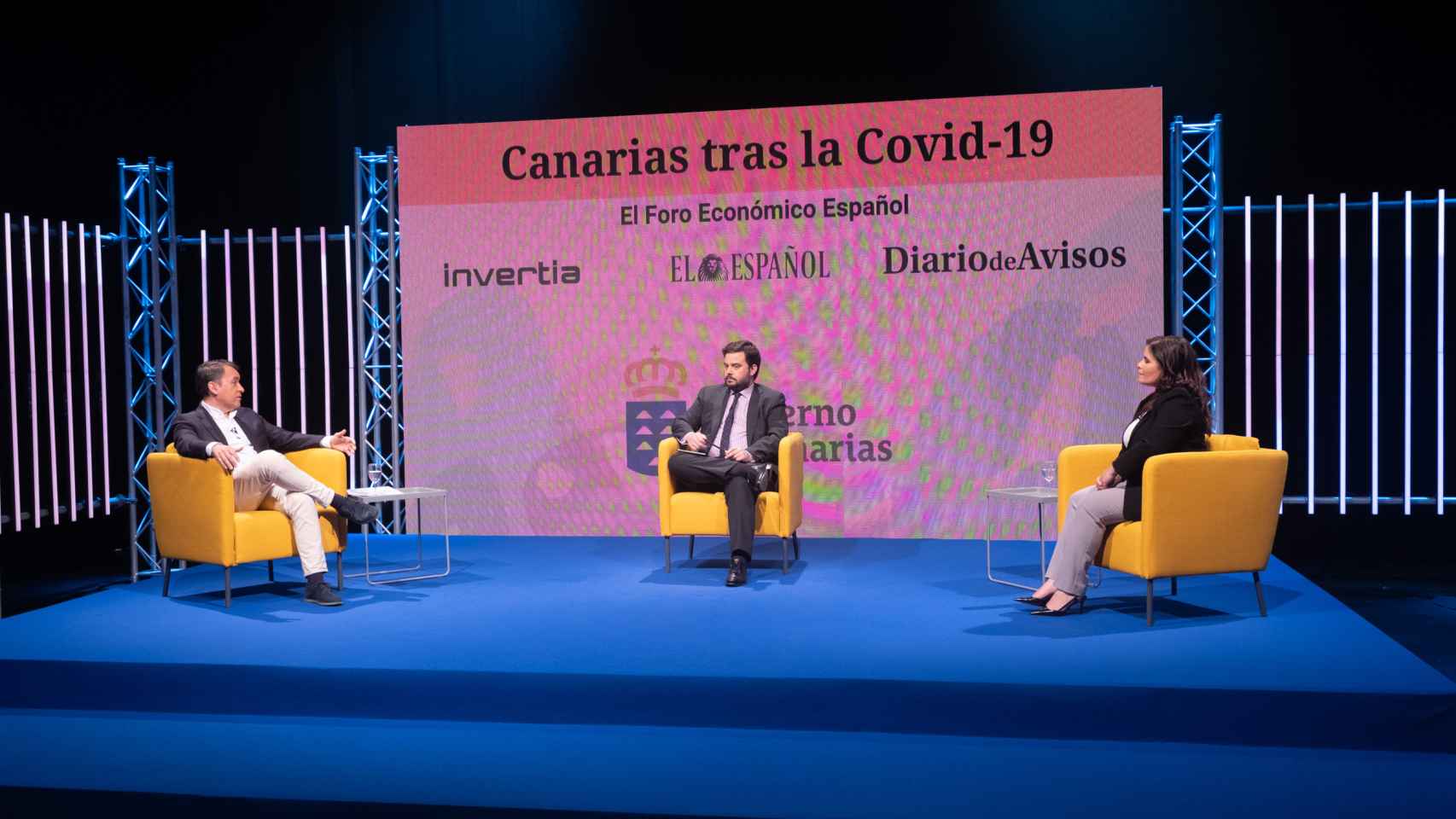 Imagen de la mesa redonda 'El desafío de los municipios canarios tras la Covid-19', en la segunda jornada del Foro Económico Español, Canarias tras la Covid.