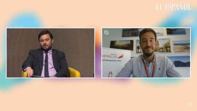 Daniel Lozano (Iberia Express) en la conversación la conversación sobre 'Movilidad verde: transporte sostenible, eficiente y eficaz'.