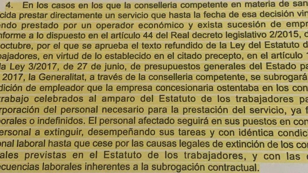 Texto legal redactado y aprobado por PSOE y Compromís.