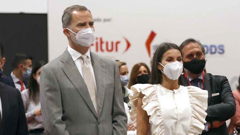 Los reyes Felipe VI y Letizia en la inauguración de Fitur 2021.