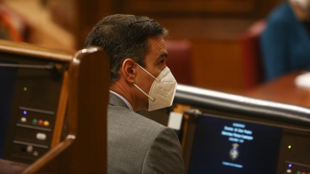 El presidente del Gobierno, Pedro Sánchez, en el Congreso.