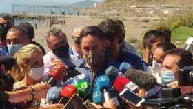 El presidente de Vox, Santiago Abascal, este miércoles en Ceuta. Efe