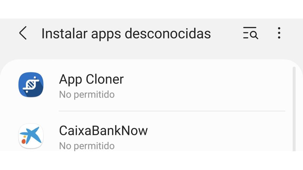 Instalar apps de fuentes desconocidas