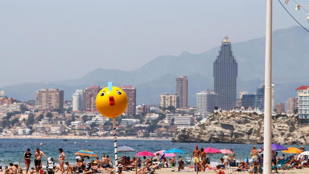 Playa de Benidorm el pasado fin de semana.