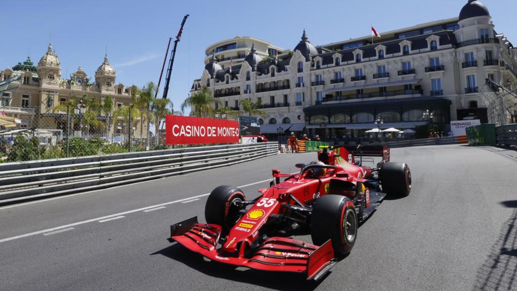 Carlos Sainz en el circuito de Mónaco