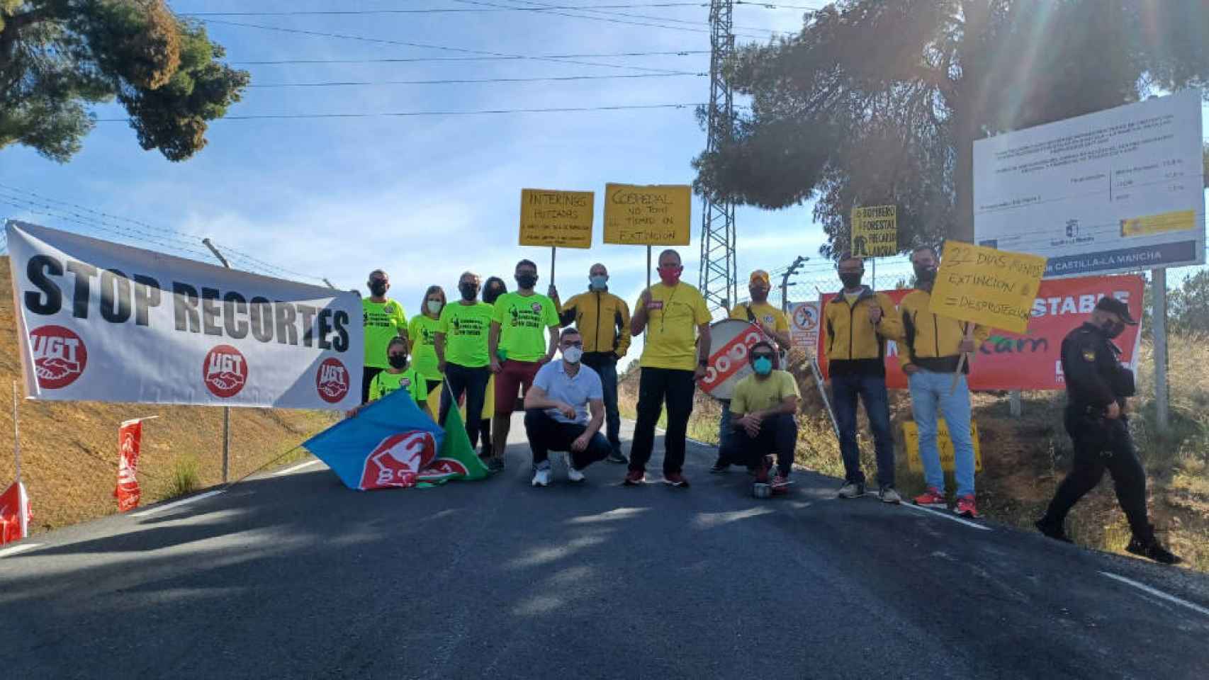Un reducido grupo de trabajadores de Geacam han pedido la dimisión de Escudero