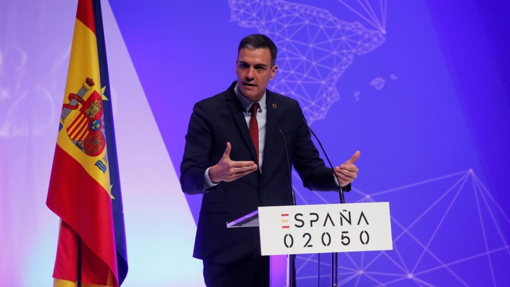 Pedro Sánchez, durante la presentación del plan España 2050.
