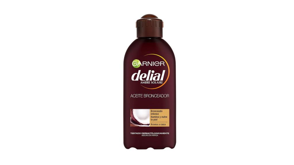 Aceite bronceador con aroma a coco de Garnier Delial+