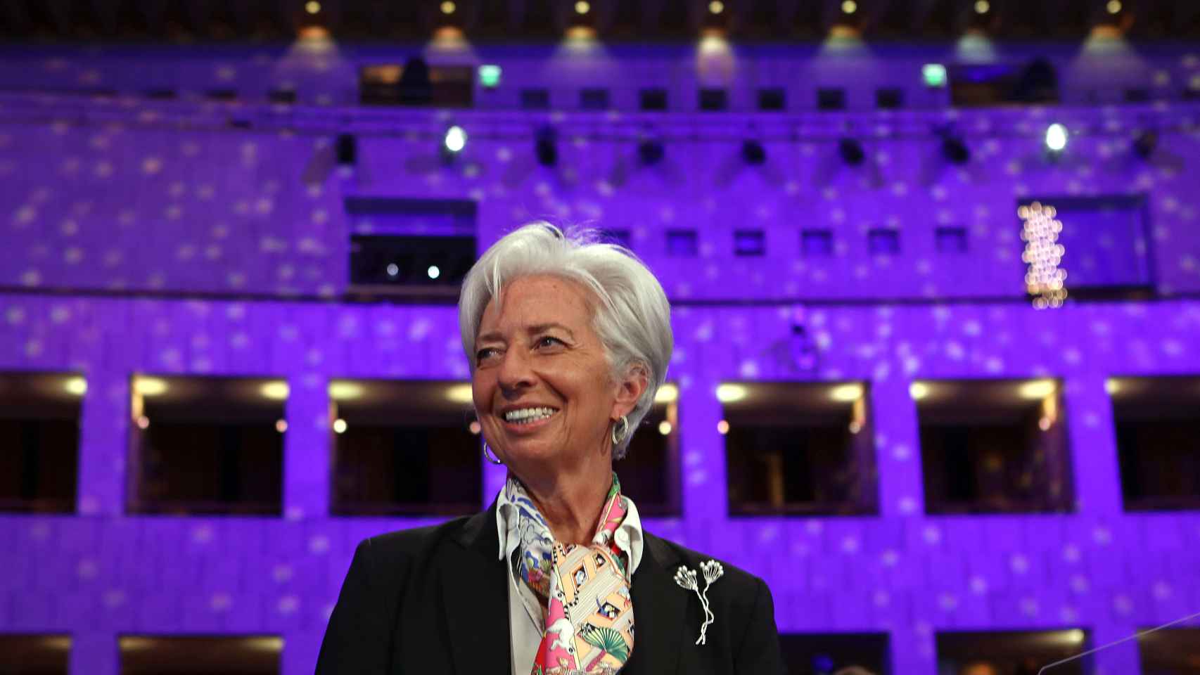 La presidenta del BCE, Christine Lagarde, durante un Eurogrupo.