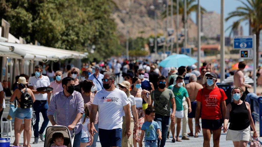 Paseo del Postiguet, en Alicante, el pasado fin de semana.