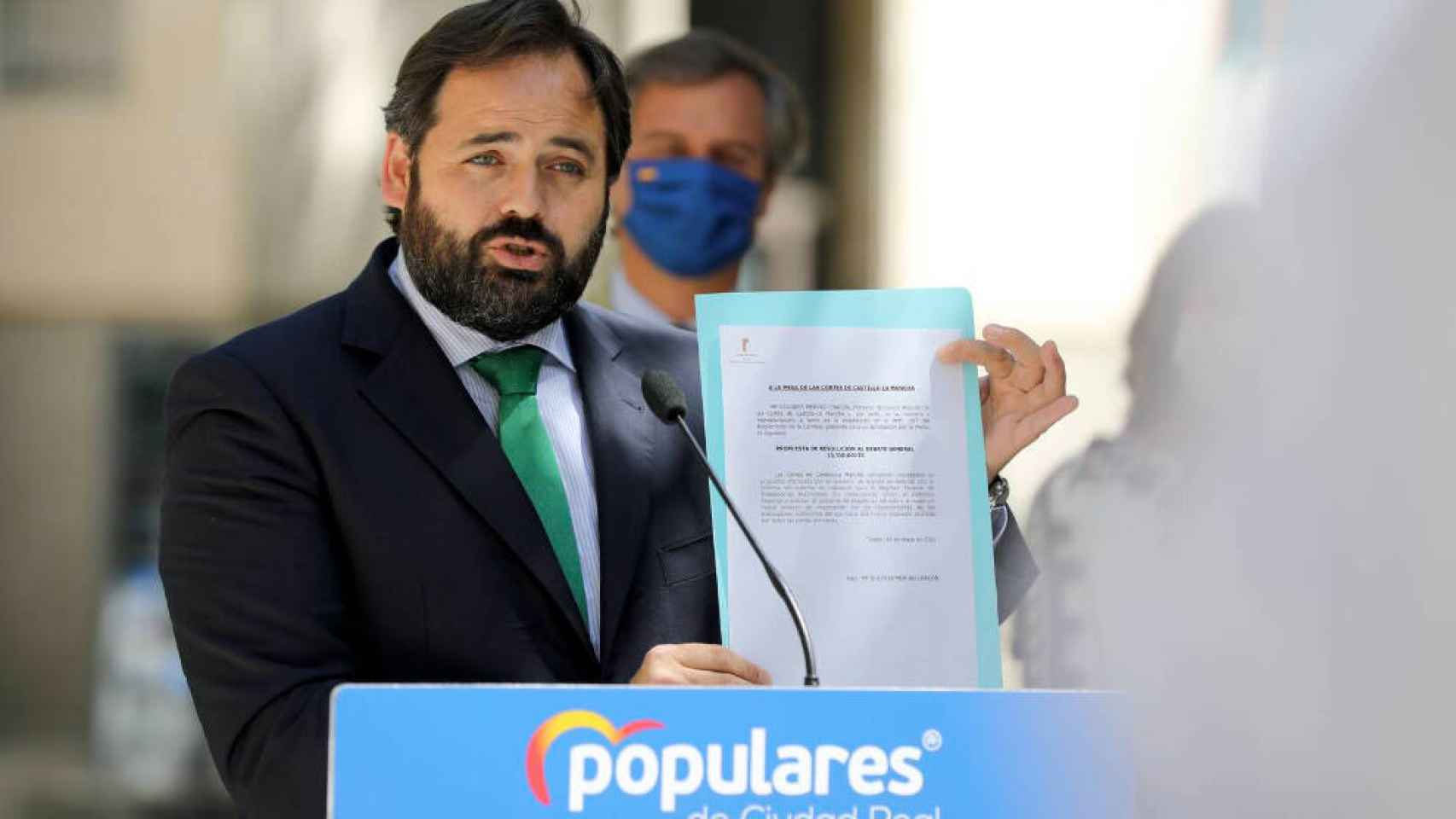 El presidente del PP de Castilla-La Mancha, Paco Núñez, este viernes en Ciudad Real