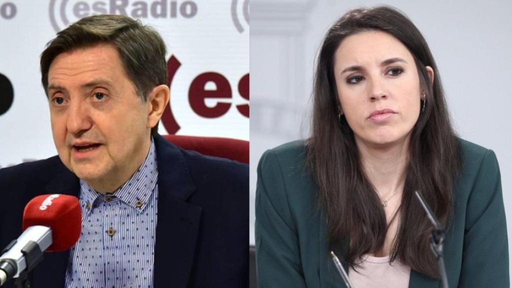 Federico Jiménez Losantos e Irene Montero./