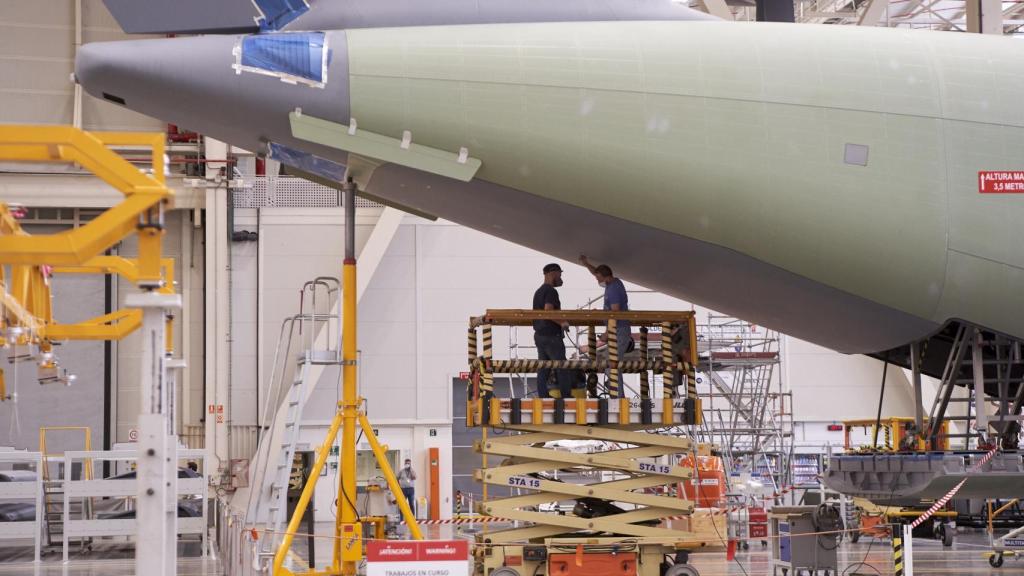 Línea de montaje de Airbus en Tablada (Sevilla)